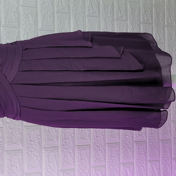 David's Bridal Strapless Dress - plum/purple - Picture 10 of 11